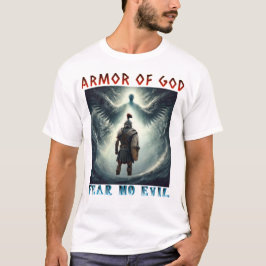 Armor of God Fear No Evil Christian Design  Tシャツ