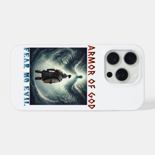 Armor of God - Fear no evil Christian Phone Case iPhoneケース (裏面横)