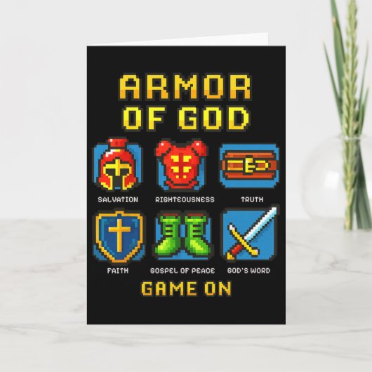 Armor Of God Pixel Faith Christian Video Game Game カード (正面)
