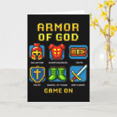 Armor Of God Pixel Faith Christian Video Game Game カード (黄色い花)