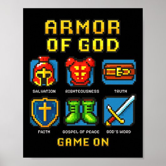 Armor Of God Pixel Faith Christian Video Game Game ポスター (正面)