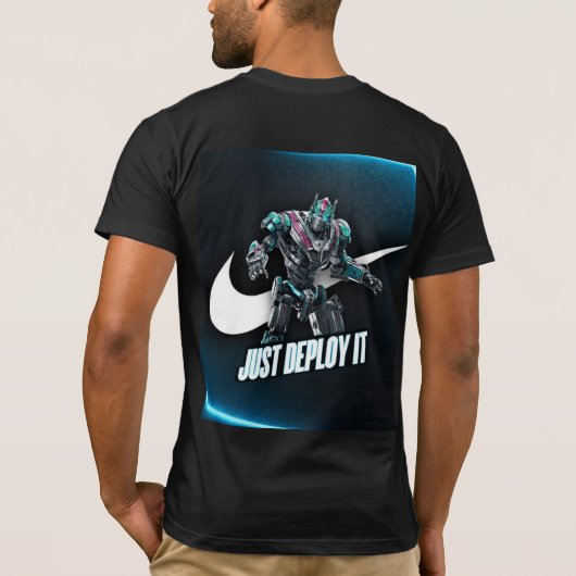Armored Core – メカ戦争ミニマリストゲーミングタイポ Tシャツ (裏面)