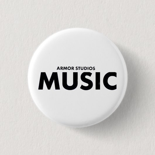 ArmorStudios文字ロゴ 缶バッジ (正面)