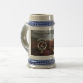 Armstrong Clan Badge & Stag Personalized ビールジョッキ (正面左)