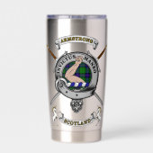 Armstrong Clan Badge Tartan & Swords 保温保冷タンブラー (背面)