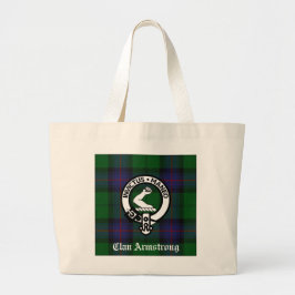 Armstrong Family Crest & Tartan Tote Bag ラージトートバッグ
