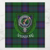 Armstrong Scottish Clan Tartan and Crest ワインラベル (シングルラベル)