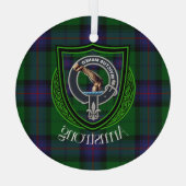 Armstrong Scottish Clan Tartan & Crest ガラスオーナメント (裏面)