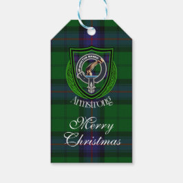 Armstrong Scottish Clan Tartan & Crest ギフトタグ