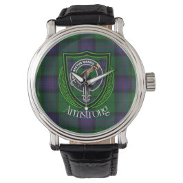 Armstrong Scottish Clan Tartan & Crest 腕時計