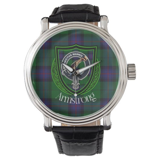 Armstrong Scottish Clan Tartan & Crest 腕時計 (正面)