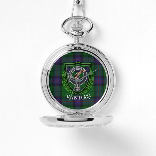 Armstrong Scottish Clan Tartan & Crest 腕時計 (正面)