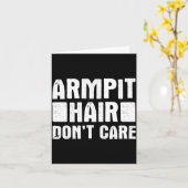 Armt Hair Don't Care - Funny Feminist Body Hair Qu カード (黄色い花)