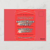 "Armut in der Schweiz: Eine versteckte Realität"** ポストカード (裏面)