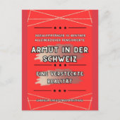 "Armut in der Schweiz: Eine versteckte Realität"** ポストカード (正面)