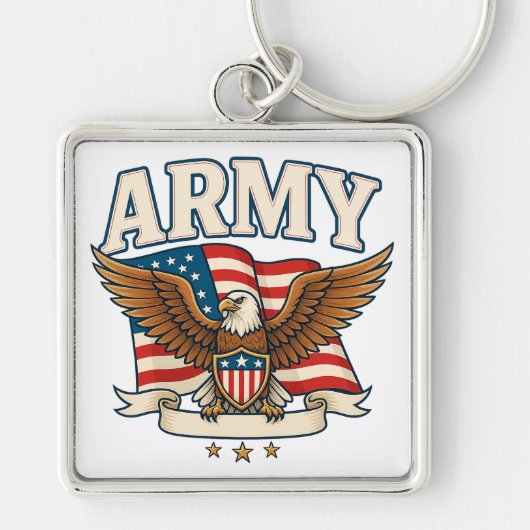 ARMYエンブレムデザイン キーホルダー (正面)