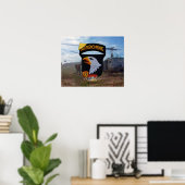 Army 101st ABN Div Screaming Eagles Patch ポスター (ホームオフィス)