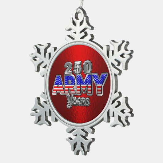 ARMY 250 YEARS スノーフレークピューターオーナメント (右)