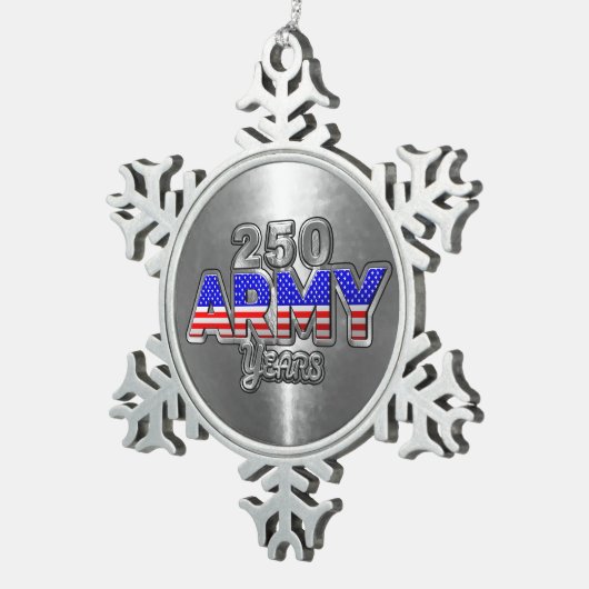 ARMY 250 YEARS スノーフレークピューターオーナメント (右)