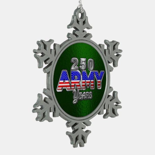 ARMY 250 YEARS スノーフレークピューターオーナメント (左)