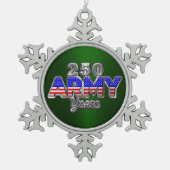 ARMY 250 YEARS スノーフレークピューターオーナメント (正面)