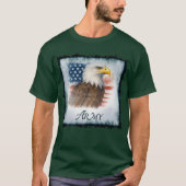 Army American Flag & Eagle Tシャツ (正面)