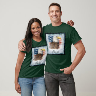 Army American Flag & Eagle Tシャツ
