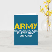 Army Because Played Navy As A Kid Funny Army Vinta カード (黄色い花)