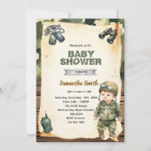 Army Camo Baby Shower Invitation 招待状 (正面)