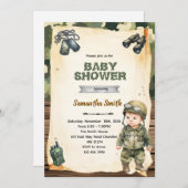 Army Camo Baby Shower Invitation 招待状 (正面/裏面)