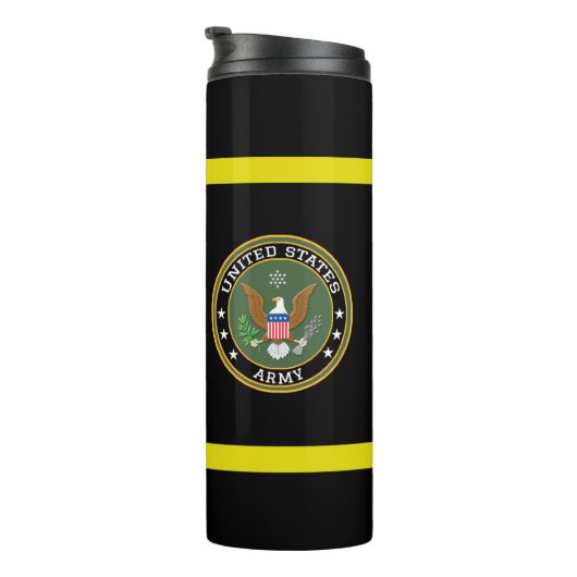 Army colors Plus Army seal - Personalize タンブラー (回転右)