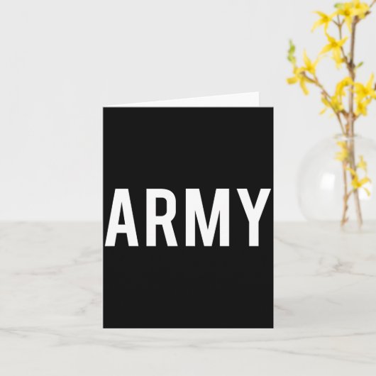 Army - Cool New Us American Vet Funny Gift Tee  カード (黄色い花)