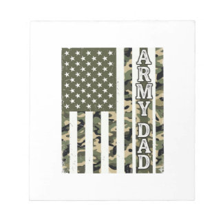 Army Dad カモフラージュ アメリカ国旗 ヴィンテージTシャツ デザイン_1 ノートパッド