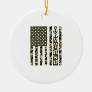 Army Dad Camo American Flag Vintage Shirt Design_1 セラミックオーナメント