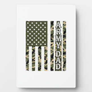 Army Dad Camo American Flag Vintage Shirt Design_1 フォトプラーク