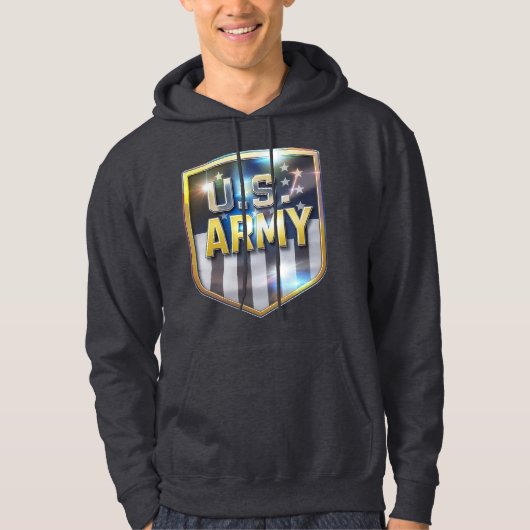 Army Flag Shield Hoodie パーカ (正面)