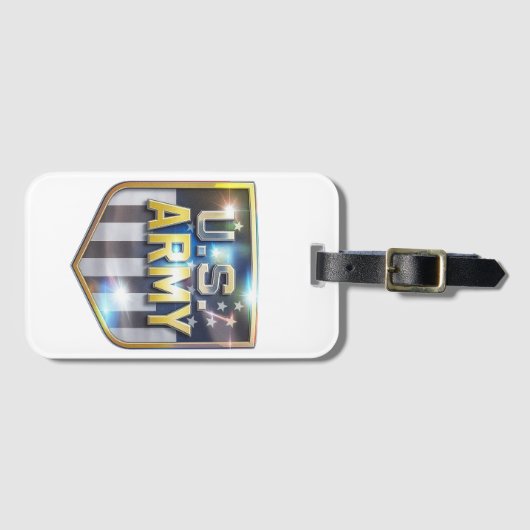 Army Flag Shield Luggage Tag ラゲッジタグ (正面横)