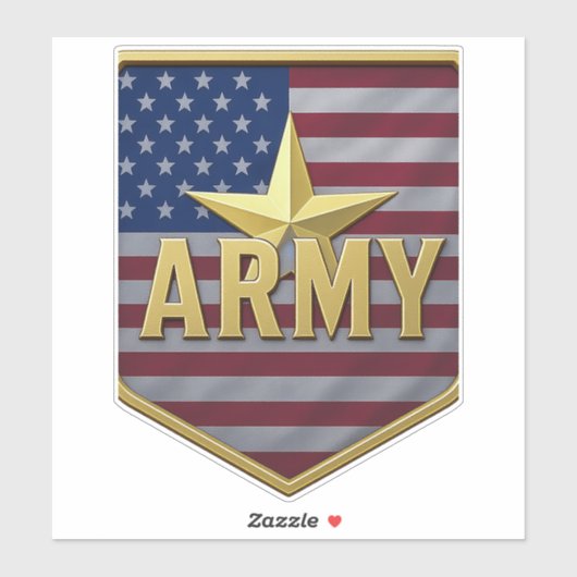 Army Flag Shield Sticker シール (シート)