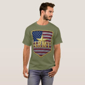 Army Flag Shield Tshirt Tシャツ (正面フル)