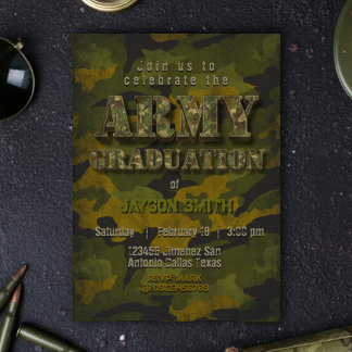 Army Graduation- Military - Soldier  招待状