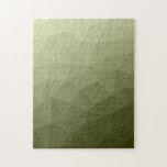 Army green gradient geometric mesh pattern ジグソーパズル<br><div class="desc">Army green gradient geometric mesh pattern Triangle Jigsaw Puzzle. 
Triangle geometric mesh with light dark modern ombre gradient.</div>