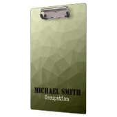 Army light green geometric mesh patternあなたの名前 クリップボード (左)