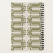 Army Lombard Wavy Lines Modern Custom Notebook ノートブック (裏面)