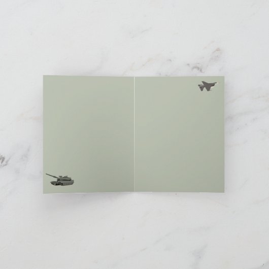 Army Military Camouflage Green Camo  カード (内部)