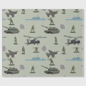 Army Military Camouflage Green Camo ラッピングペーパー (フラット)