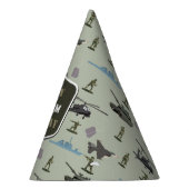 Army Military Camouflage Green Camo Birthday パーティーハット (右)