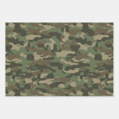Army Military Camouflage Green Camo Birthday ラッピングペーパーシート (正面2)