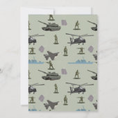 Army Military Camouflage Green Camo Birthday 招待状 (裏面)