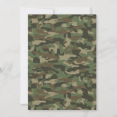 Army Military Camouflage Green Camo Birthday 招待状 (裏面)