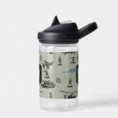 Army Military Camouflage Green Camo Pattern ウォーターボトル (左面)